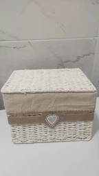 Кошик стелажний Handy Home Серце з кришкою 37х27х25 см (EW-89 L) фото від покупців 3