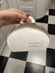 Весільна паперова коробка для короваю або торта Солодка подяка фото від покупців 1