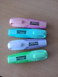 Набор текстовых маркеров с резиновыми вставками Buromax Pastel 2-4 мм 4 шт (BM.8905-94) фото от покупателей 3
