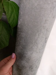 Комплект Штор Декорін Мікровелюр Дабл 150x270 см 2 шт Сіро-бежевий з Темно-сірим фото від покупців 1