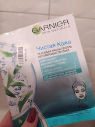 Тканевая маска Garnier Skin Naturals Чистая Кожа для жирной и проблемной кожи лица 23 г (3600542368896)