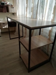 Стіл письмовий з полицями в стилі Лофт каркас металевий StepLoft Comp-table-129 фото от покупателей 1