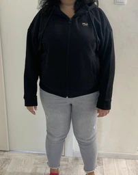 Толстовка на молнии с капюшоном женская Fila 110593-60 46-48 Кремовая (4670036920601) фото от покупателей 1