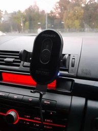 Автодержатель для телефона с беспроводной зарядкой Promate PowerMount-15W Black (powermount-15w.black) фото от покупателей 5