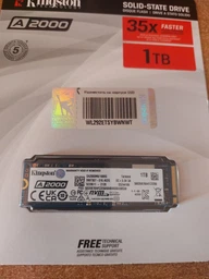 SSD диск Kingston A2000 1TB NVMe M.2 2280 PCIe 3.0 x4 3D NAND TLC