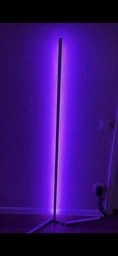 Угловой напольный светильник, угловая LED лампа, RGB торшер Lux design Black 150 см, чёрный с пультом управления фото от покупателей 7
