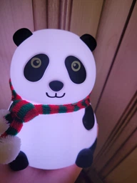 Силіконовий нічник світильник дитячий 3DTOYSLAMP Панда із шарфом новорічний фото від покупців 3