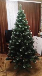 Ялинка штучна пишна густа "Снігова королева" в снігу, 150 см, з підставкою, в коробці