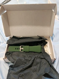 Силіконовий ремінець Watchbands для Samsung Gear S3 / Samsung Galaxy Watch 46mm Silver - зелений (WB001GREEN) фото від покупців 3