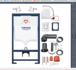 Комплект инсталляции GROHE Solido/Gap кнопка черная безободковый унитаз ROCA с крышкой микролифт дюропласт A34H47C000_38811KF0