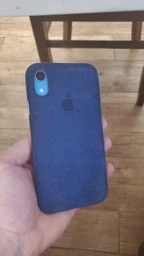 Чехол Alcantara Алькантара для iPhone Xr (05) Dark blue темно синий