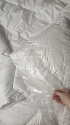 Набор Sleepingg Одеяло всесезонное полуторное 140х210 см антиаллергенное волокно + подушка 50х70 см Белый (4820227283224) фото от покупателей 11