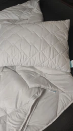 Набор Sleepingg Одеяло всесезонное полуторное 140х210 см антиаллергенное волокно + подушка 50х70 см Белый (4820227283224) фото от покупателей 10
