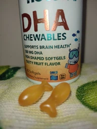 Рыбий жир c ДГК для детей NOW Foods "DHA Fish Oil" детские жирные кислоты омега-3 с фруктовым вкусом, 550 мг (60 жевательных капсул)
