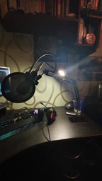 Студійний мікрофон конденсаторний Music DJ M-800U зі стійким та вітрозахистом. Чорний із золотим (1638064ЕТ) фото від покупців 11