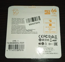 Карта памяти T&G MicroSDXC 64GB Class 10 UHS-I U1 + SD-адаптер (TG-64GBSDCL10-01) фото от покупателей 11