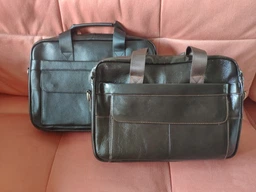 Чоловіча сумка Vintage чорного кольору з натуральної шкіри для ноутбука великих розмірів (bg146fash78) фото від покупців 2