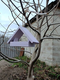 Кормушка для птиц подвесная House_for_birds "Радуга" сиреневая фото от покупателей 1