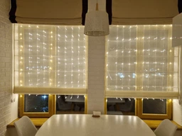 Світлодіодна гірлянда Shine X-mas Lights штора водоспад 240LED 2*2 метри фото від покупців 3