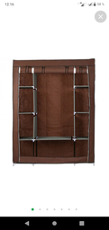 Універсальна складна тканинна шафа Storage Wardrobe 88130 175х130х45 см коричнева