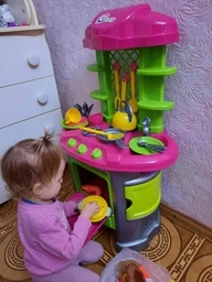Дитяча ігрова "Кухня No8" ТехноК-0915. Зелена 81х51х30 см фото від покупців 11
