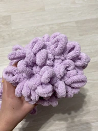 Турецька пряжа для в'язання Alize Puffy (пуффі) пряжа в'яжеться руками 27 пурпурний фото від покупців 1