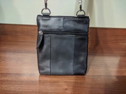 Чоловіча компактна сумка Vintage із натуральної шкіри для документів чорного кольору (bg146fash07) фото від покупців 16