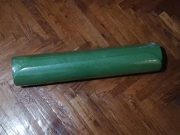 Килимок для йоги та фітнесу (йога мат ТПЕ) EasyFit TPE+TC 183х61см 6мм товщиною двошаровий синій-жовтий фото від покупців 15