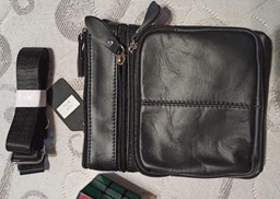 Чоловіча компактна сумка Vintage із натуральної шкіри для документів чорного кольору (bg146fash07) фото від покупців 5