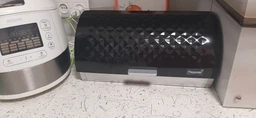 Хлебница для кухни Maestro MR-1676-Вlack из нержавеющей стали Емкость для хранения хлеба Черный фото от покупателей 11