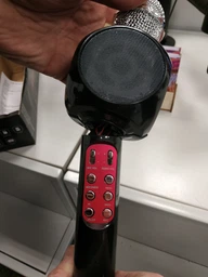 Бездротовий мікрофон з підсвічуванням WSTER WS-1816 для караоке Bluetooth Золото фото від покупців 2