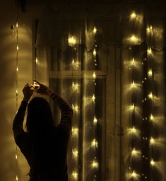 Гирлянда штора-водопад бахрома Кристаллы 3*3м 480 LED синяя МХ-00005655