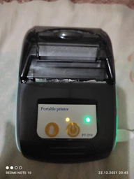 Мобильный термопринтер чеков для смартфона bluetooth Goojprt PT-210, pos принтер + чехол, оранжевый (100620)
