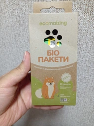 Біорозкладані пакети Ecomaizing для прибирання за тваринами 4 рулони 60 пакетів (4820253430012) фото від покупців 8