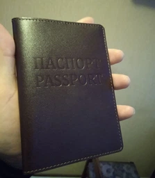 Шкіряна обкладинка на паспорт SHVIGEL з натуральної шкіри коричневого кольору унісекс (bg139fash76) фото від покупців 3