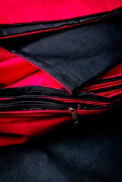 Комплект постельного белья LIIA DEM однотонный черно-красный Бязь Premium Полуторный 150*215 фото от покупателей 4