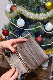 Гаманець жіночий стильний для купюр і карток ST Leather 18423 (S6001A) дуже красивий Червоний фото від покупців 1