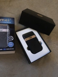 Kemei KM-2024 шейвер для мужчин (серый, USB, двойная головка)