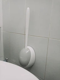 Йоржик для унітазу з силіконовою щіткою клейкий настінний MBM HOME BP-21 WHITE/GRAY білий/сірий фото від покупців 6