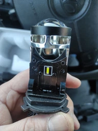 Світлодіодні LED лінзи Idial міні Н4 96W 7150Lm лінзи H4 LED фото від покупців 2
