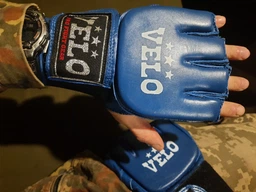 Перчатки для смешанных единоборств MMA кожаные VELO ULI-4024 XL синий фото от покупателей 1