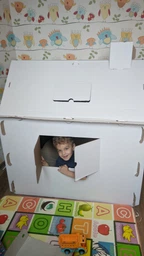Картонный домик раскраска из 5-ти слойного картона фото от покупателей 1