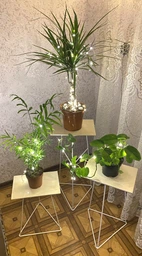 Комплект металлических подставок для цветов и вазонов Adore Décor "Скандинавские", черный фото от покупателей 13