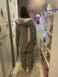 Пижама Кигуруми Kigurumi Кролик Негодяй Серый Зайчик Заяц Для Детей И Подростков 145-155 см. (2029) фото от покупателей 2