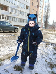Зимова шапка-шолом Ruddy для дівчинки 2202-16-22 Ведмедик нар. 3 (54-56 см)
