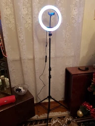 Кільцева лампа 26 см LED RGB світлодіодна для блогерів та Тік Ток зі штативом живлення 5В TP