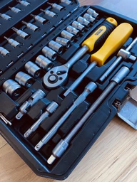Набір інструментів Mastertool ¼" 46 шт 4-14 мм CrV кейс з металевими замками 78-2047 фото від покупців 3