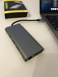 USB - хаб Type C hub кардридер переходник для макбука адаптер 10 в 1 HDMI VGA AUX 3.5 mm SD/TF Card Reader USB Hub 3x3.0 Ethernet LAN RJ 45 USB C Charging PAVLYSH H-4 фото от покупателей 3