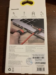 Кабель Lightning > USB Baseus Cafule Special Edition 2.4A 1.0m (CALKLF-GG1) Gray фото від покупців 4