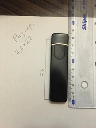 Электронная USB зажигалка на аккумуляторе сенсорный прикуриватель индикатором заряда Черная (as-1200) фото от покупателей 7